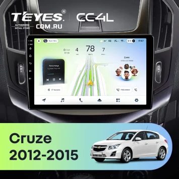 Штатная магнитола Teyes CC4L 6/64 с DTS Chevrolet Cruze J300 J308 (2012-2015) F2 (черная)