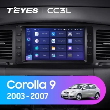 Штатная магнитола Teyes CC3L 4/32 Toyota Corolla 9 E120 E130 (2003-2007) 7"