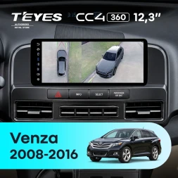 Штатная магнитола Teyes CC4 12.3" 360 6/64 Toyota Venza (2008-2016) (для авто без JBL)