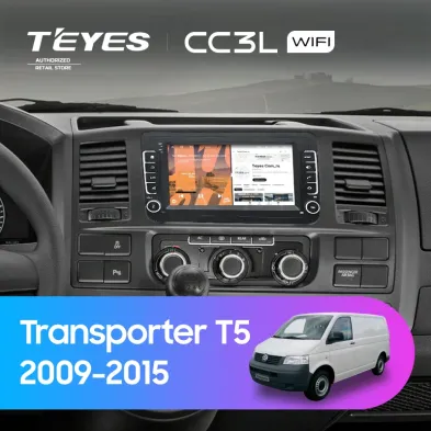 Штатная магнитола Teyes CC3L WiFi 2/32 Volkswagen Transporter T5 (2009-2015) (с кнопками) 7"
