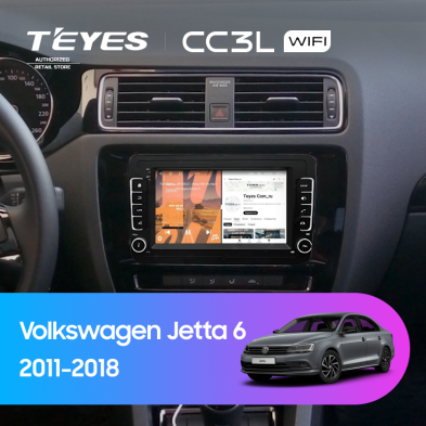 Штатная магнитола Teyes CC3L WiFi 2/32 Volkswagen Jetta 6 (2011-2018) (с кнопками) 7&quot;