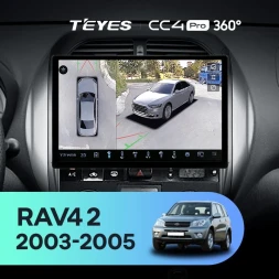 Штатная магнитола Teyes CC4 Pro 360 8/128 Toyota RAV4 2 CA20 CA20W XA20 (2003-2005) F4 (11")
