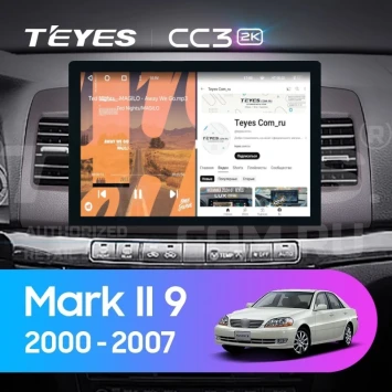 Штатная магнитола Teyes CC3 2K 360 6/128 Toyota Mark II 9 X110 (2000-2007) F2 (13")