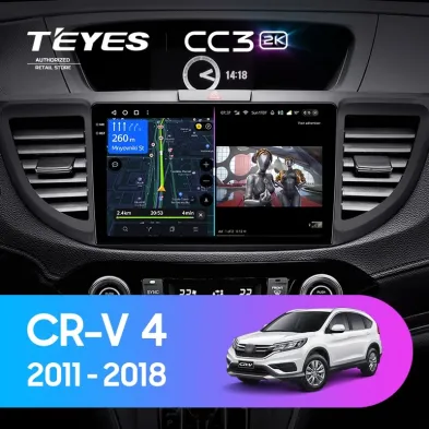 Штатная магнитола Teyes CC3 2K 4/32 Honda CR-V 4 RM RE (2011-2018) 9" Тип-C