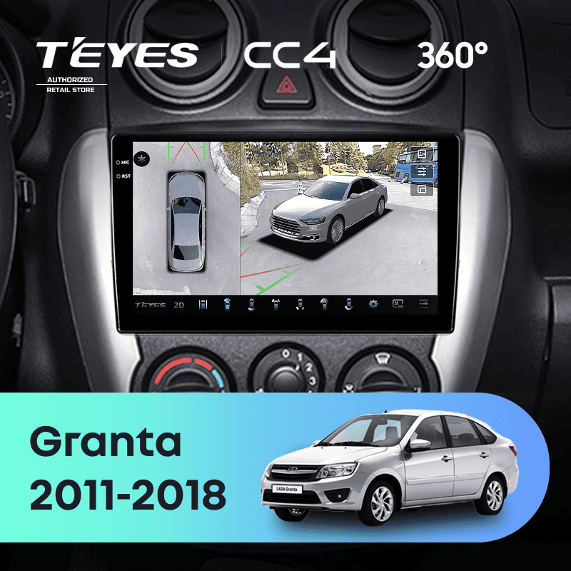 Штатная магнитола Teyes CC4 360 6/64 Lada Granta Sport (2011-2018) Тип-B