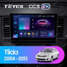Штатная магнитола Teyes CC3 2K 4/64 Nissan Tiida C11 (2004-2013) F2