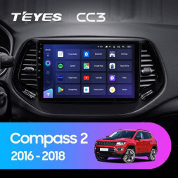 Штатная магнитола Teyes CC3 4/32 Jeep Compass 2 MP (2016-2018)