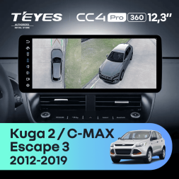 Штатная магнитола Teyes CC4 Pro 12.3" 360 12/256 Ford Kuga 2 (2012-2019)