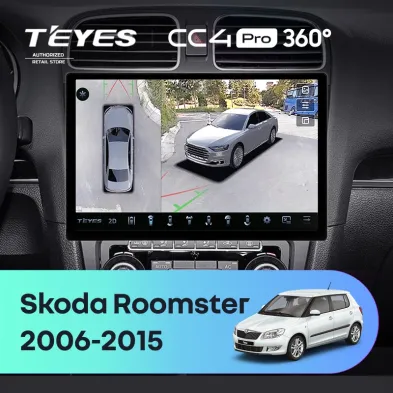 Штатная магнитола Teyes CC4 Pro 360 8/128 Skoda Roomster (2006-2015) (13")