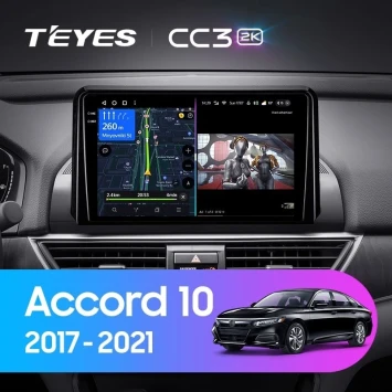 Штатная магнитола Teyes CC3 2K 360 6/128 Honda Accord 10 CV (2017-2021) Тип-B