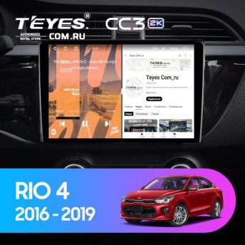 Штатная магнитола Teyes CC3 2K 4/32 Kia Rio 4 (2016-2020) Тип-A (13&quot;)
