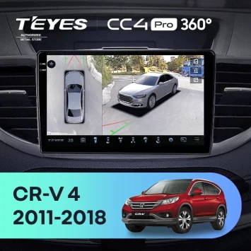 Штатная магнитола Teyes CC4 Pro 360 12/256 Honda CR-V 4 RM RE (2011-2018) Тип-A
