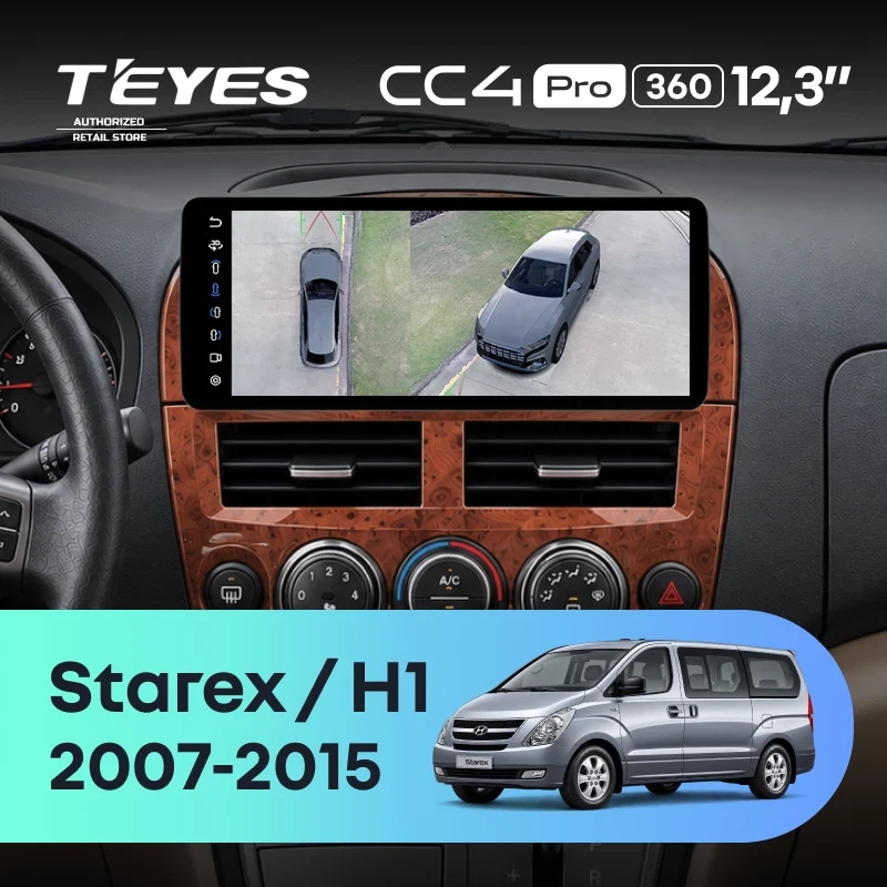 Штатная магнитола Teyes CC4 Pro 12.3" 360 12/256 Hyundai Grand Starex (2007-2015)