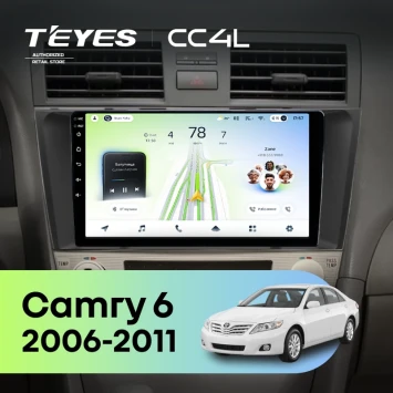 Штатная магнитола Teyes CC4L 6/64 с DTS Toyota Camry 6 XV 40 (2006-2011) F3 (черная)