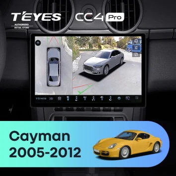 Штатная магнитола Teyes CC4 Pro 360 12/256 Porsche Cayman 987 (2005-2012) (11")