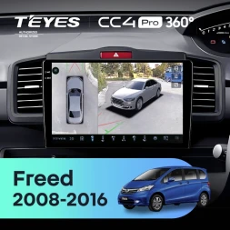 Штатная магнитола Teyes CC4 Pro 360 8/128 Honda Freed 1 (2008-2016) F2 Правый руль