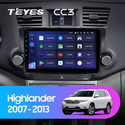 Штатная магнитола Teyes CC3 4/32 Toyota Highlander 2 XU40 (2007-2013) 10&quot; диагональ Тип-A