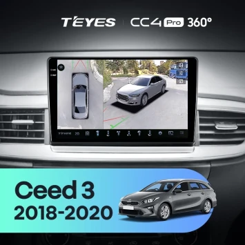 Штатная магнитола Teyes CC4 Pro 360 8/128 Kia Ceed 3 CD (2018-2020)