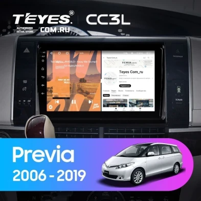 Штатная магнитола Teyes CC3L 4/32 Toyota Previa XR50 (2006-2019)