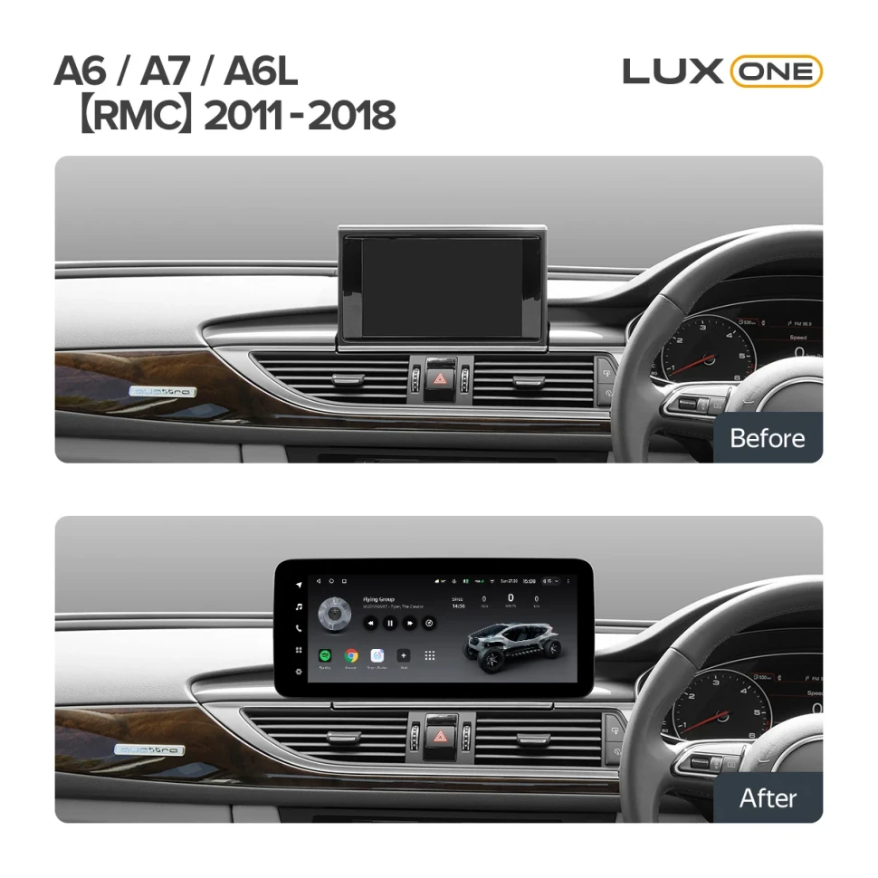 Переходная рамка Audi A6 C7 4 A7 4G A6L (RMC System) (2011-2018) Правый руль (12,3")