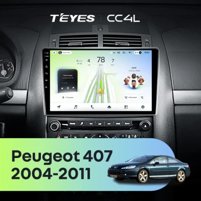 Штатная магнитола Teyes CC4L 6/64 Peugeot 407 (2004-2011) F2