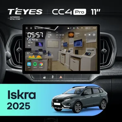 Штатная магнитола Teyes CC4 Pro 12/256 LADA Iskra SW Cross 2025 Тип-A (11")