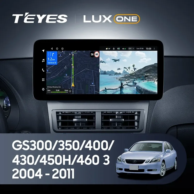 Штатная магнитола Teyes LUX ONE 360 6/128 Lexus GS300 350 400 430 450h 460 3 S190 (2004-2011)