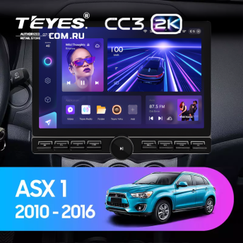 Штатная магнитола Teyes CC3 2K 6/128 Mitsubishi ASX 1 (2010-2016) Тип-A (13&quot; с кнопками)