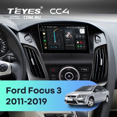 Штатная магнитола Teyes CC4 8/128 Ford Focus 3 (2011-2019) (черная) F3