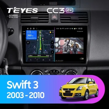 Штатная магнитола Teyes CC3 2K 4/64 Suzuki Swift 3 (2003-2010)