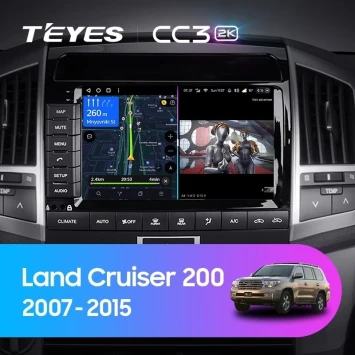 Штатная магнитола Teyes CC3 2K 6/128 Toyota Land Cruiser 11 200 (2007-2015) F2 Тип-B
