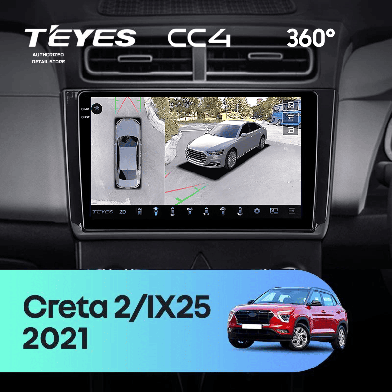 Штатная магнитола Teyes CC4 360 8/128 Hyundai Creta 2 (2021-2022) (глянец) F2