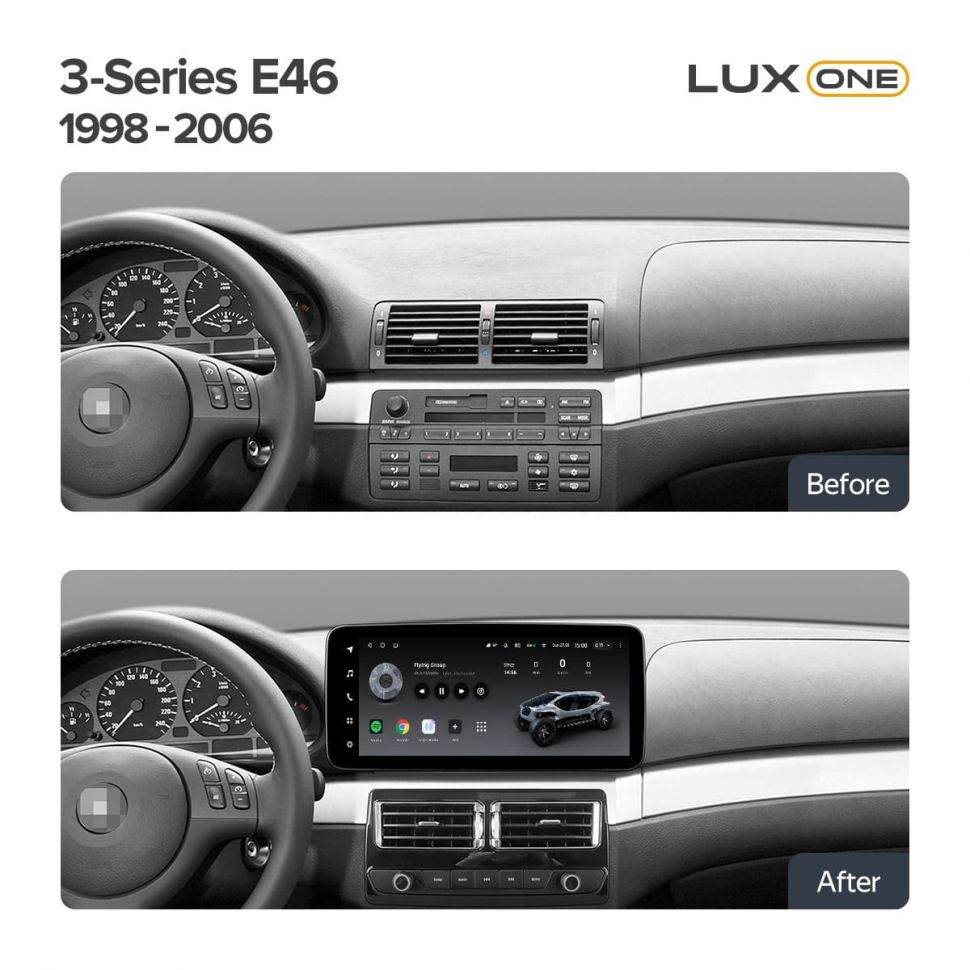 Переходная рамка BMW 3-Series E46 (YJ) (1998-2006) (12,3&quot;)