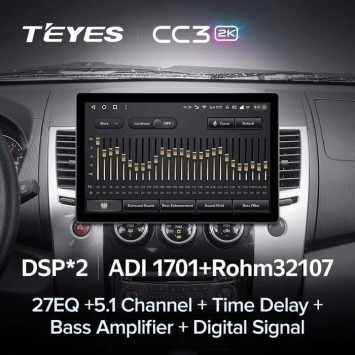 Штатная магнитола Teyes CC3 2K 6/128 Mitsubishi Pajero Sport 2 (2008-2016) (11")