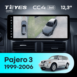 Штатная магнитола Teyes CC4 12.3" 360 6/64 Mitsubishi Pajero 3 V70 V60 (1999-2006) F1