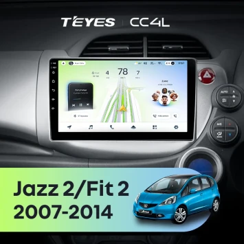 Штатная магнитола Teyes CC4L 6/64 с DTS Honda Jazz 2 GG (2007-2014) Правый руль