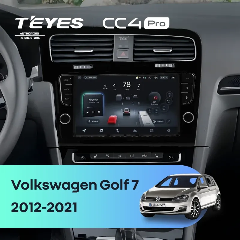 Штатная магнитола Teyes CC4 Pro 12/256 Volkswagen Golf 7 (2012-2021) (с кнопками)