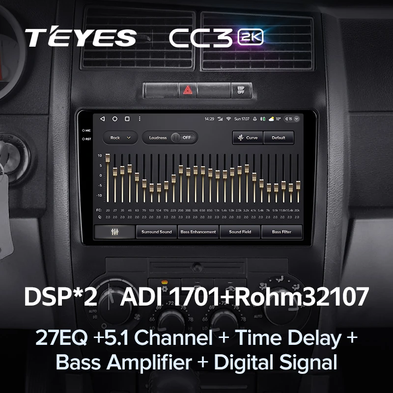 Штатная магнитола Teyes CC3 2K 4/32 Dodge Charger 6 LX (2005-2010)