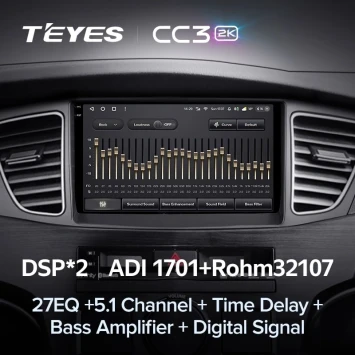 Штатная магнитола Teyes CC3 2K 4/64 Kia Cadenza K7 (2011-2012)