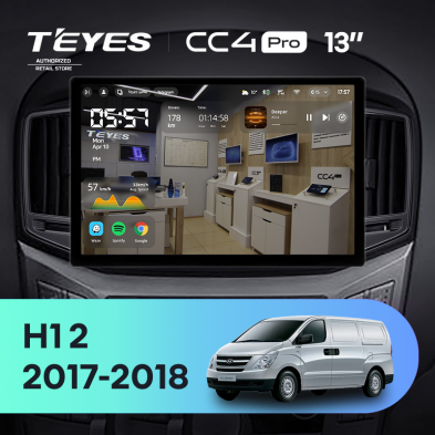 Штатная магнитола Teyes CC4 Pro 8/128 Hyundai H1 2 (2015-2021) F2 (13&quot;)