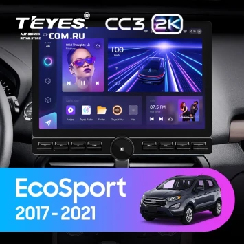 Штатная магнитола Teyes CC3 2K 6/128 Ford EcoSport (2017-2021) (13" с кнопками)