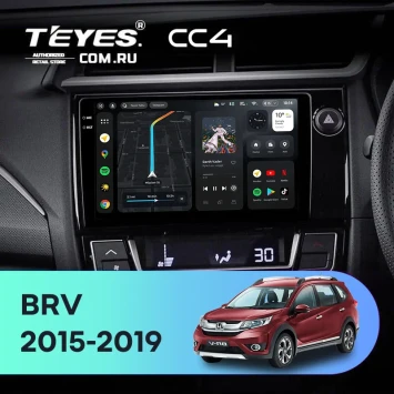 Штатная магнитола Teyes CC4 8/128 Honda BRV (2015-2019) Правый руль