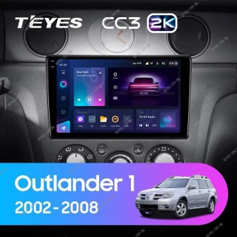 Штатная магнитола Teyes CC3 2K 6/128 Mitsubishi Outlander 1 (2002-2008) F2