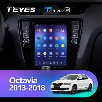 Штатная магнитола Tesla style Teyes TPRO 2 4/64 Skoda Octavia 3 A7 (2013-2018) Тип-B
