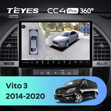 Штатная магнитола Teyes CC4 Pro 360 8/128 Mercedes-Benz Vito 3 W447 (2014-2020) (13")