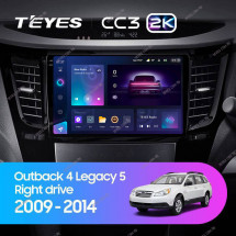 Штатная магнитола Teyes CC3 2K 360 6/128 Subaru Legacy 5 (2009-2014)