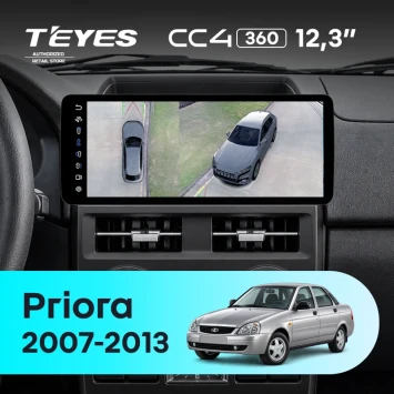Штатная магнитола Teyes CC4 12.3" 360 6/64 LADA Priora 1 (2007-2013) F1