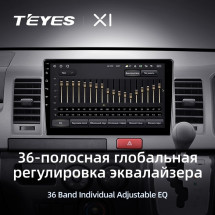 Штатная магнитола Teyes X1 4G 2/32 Toyota Hiace H200 (2010-2018) Правый руль
