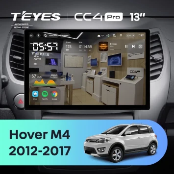 Штатная магнитола Teyes CC4 Pro 12/256 Great Wall Hover M4 (2012-2017) (13")
