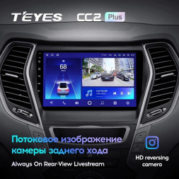Штатная магнитола Teyes CC2 Plus 6/128 Hyundai Santa Fe 3 (2013-2016) Тип-C